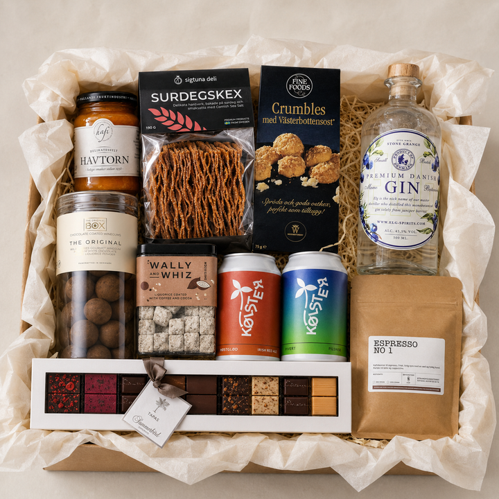 The Large Nordic Gift Basket with Alcohol