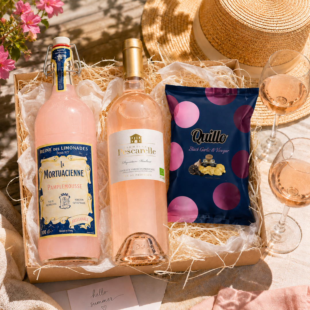 Gavekurv med Rosé, Lemonade & Snacks