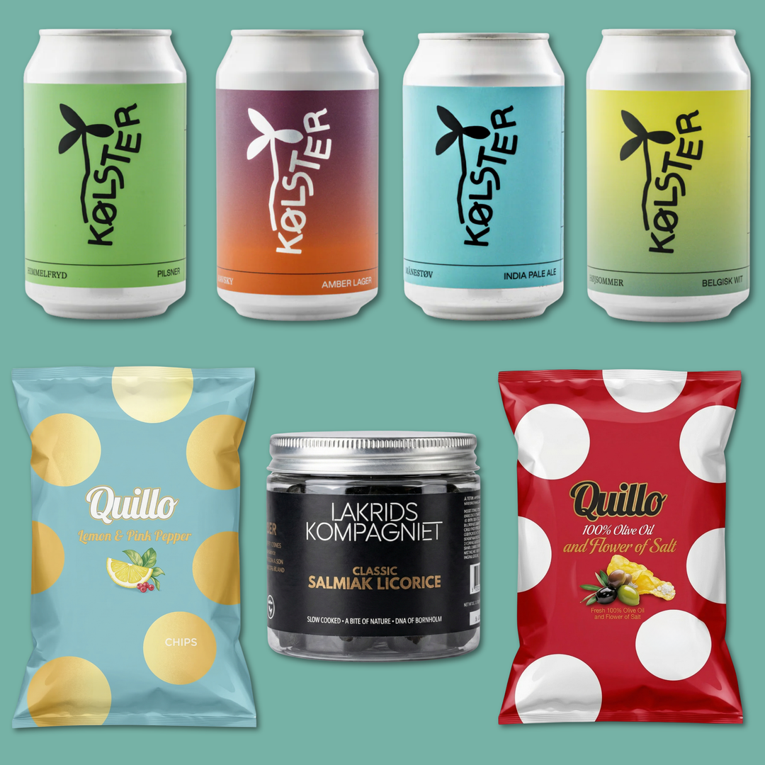 Gavekurv med Chips, Øl & Lakrids