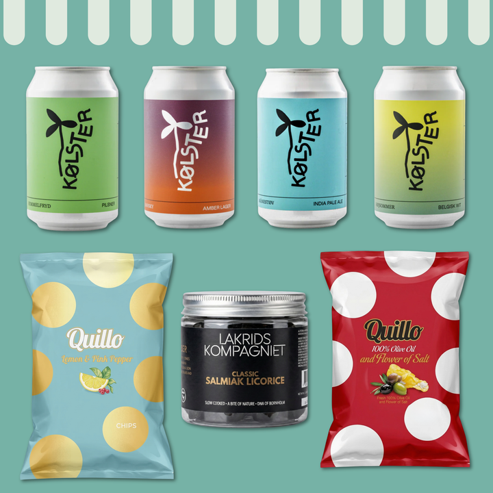 Gavekurv med Chips, Øl & Lakrids