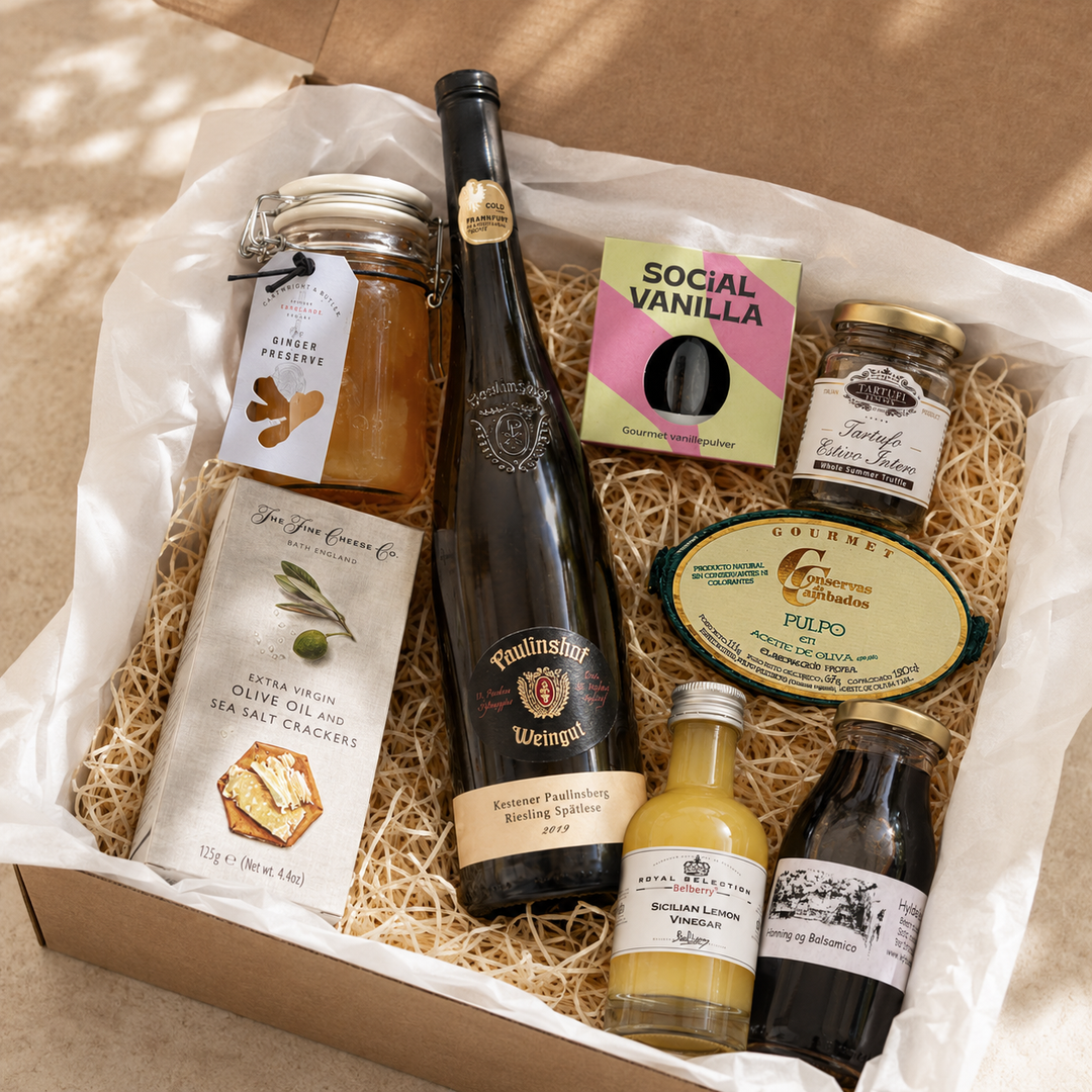 Gourmet Gavekurv med Riesling og Specialiteter