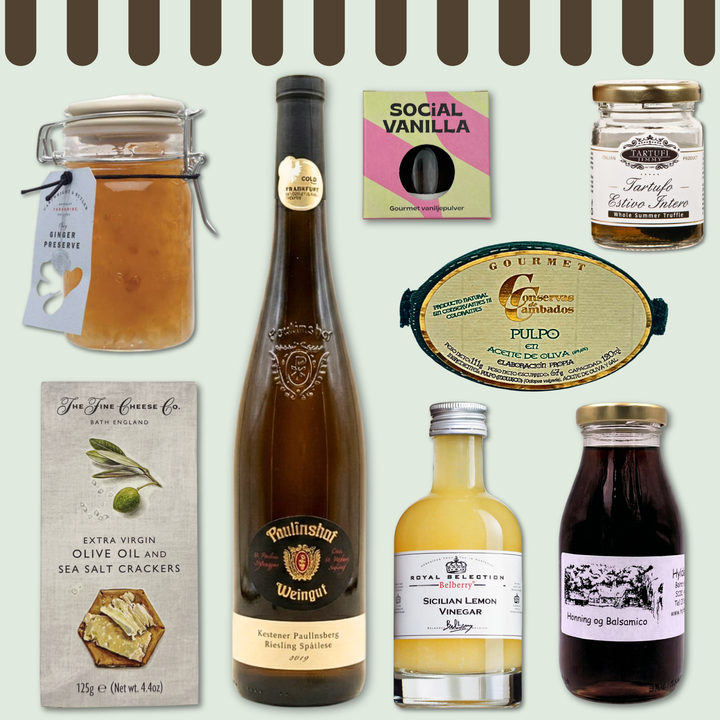 Gourmet Gavekurv med Riesling og Specialiteter