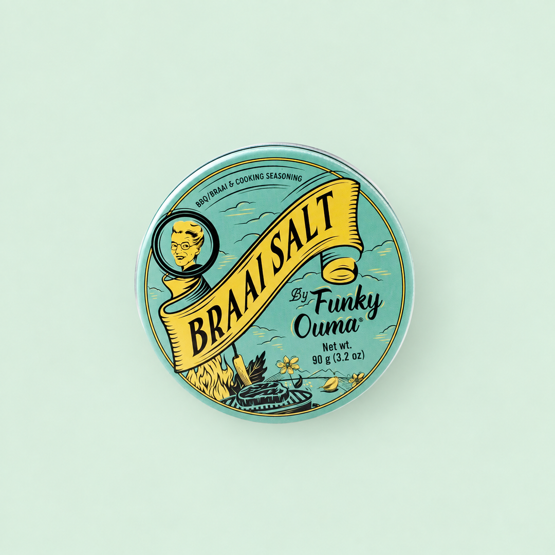 Braai Salt - 90 g - låg på mintgrøn baggrund