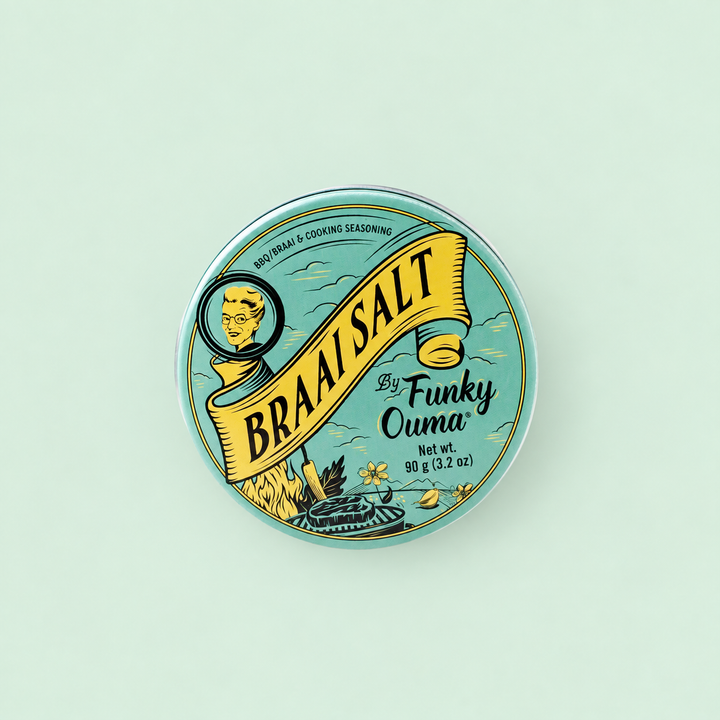 Braai Salt - 90 g - låg på mintgrøn baggrund