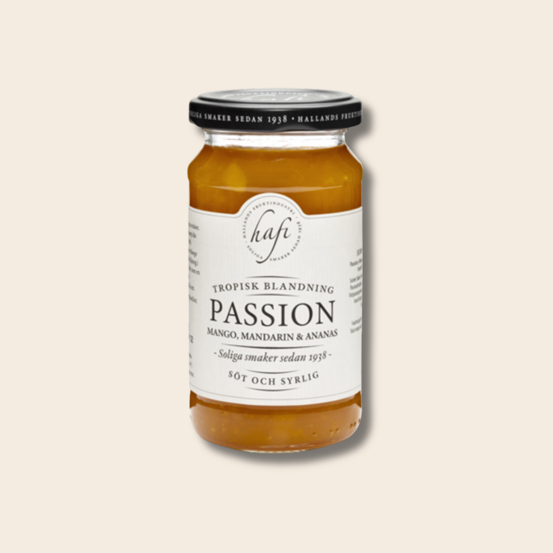 Passion, Mango, Mandarin &amp; Ananas - Tropisk Frugtkompot